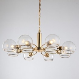Lustre nórdico pós-moderno criativo de vidro mágico com 8 luzes