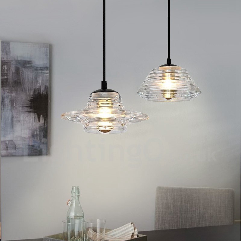 Luminária pendente de vidro de cabeça única Café
