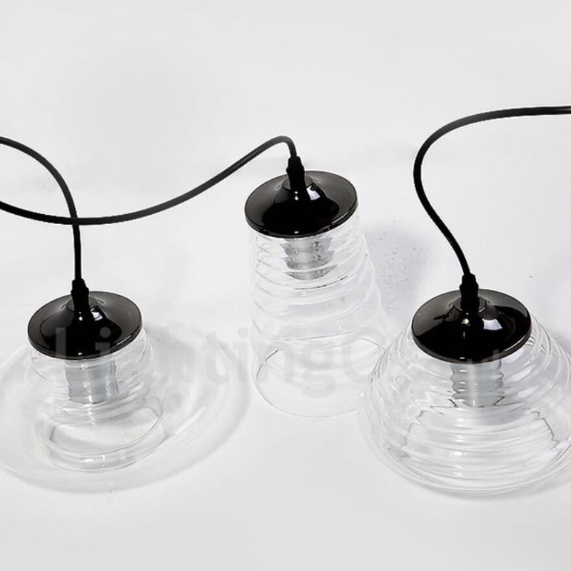 Luminária pendente de vidro de cabeça única Café