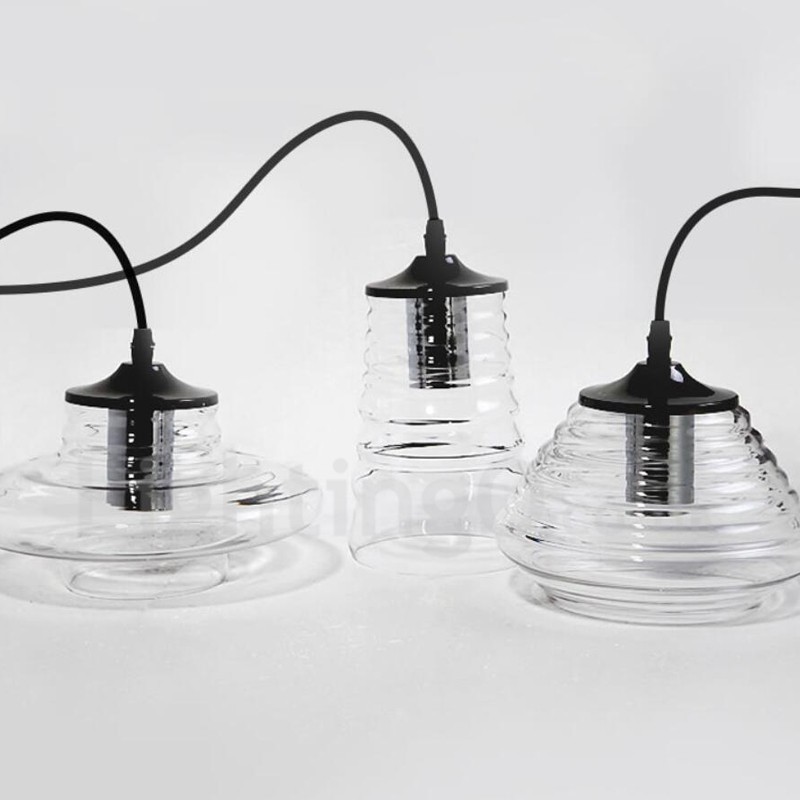 Luminária pendente de vidro de cabeça única Café