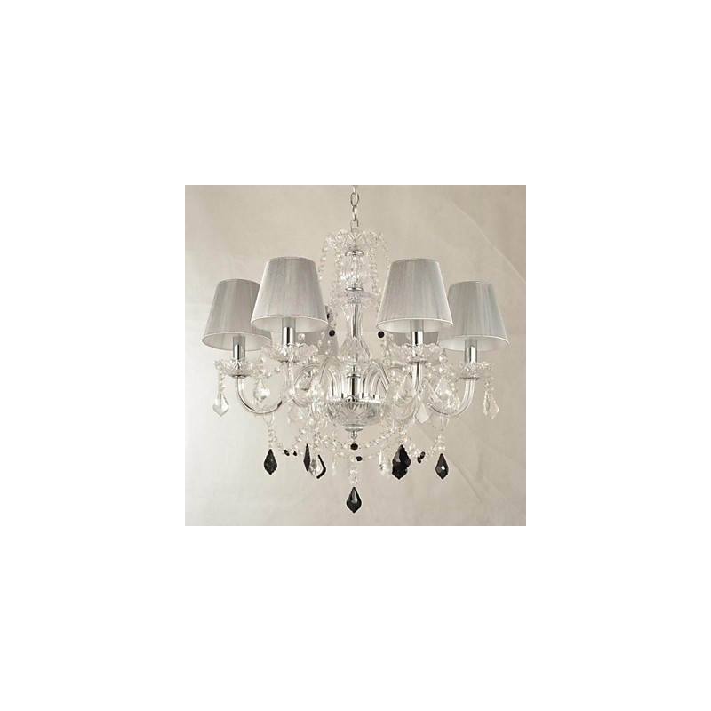 Lustre de cristal luxo moderno 1 níveis sala de estar 6 luzes
