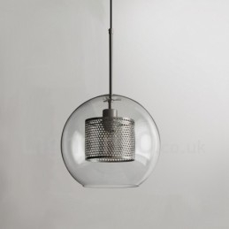 Decoração moderna minimalista estilo nórdico café bola de vidro luz pingente de cabeça única