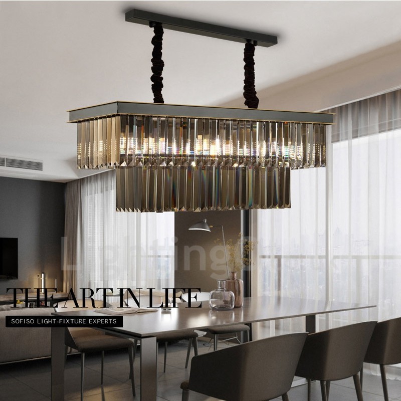 Retro Cristal Pendant Light Café Salão de Exibição