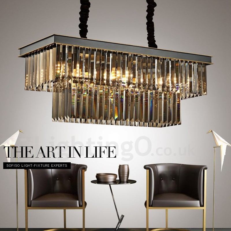 Retro Cristal Pendant Light Café Salão de Exibição