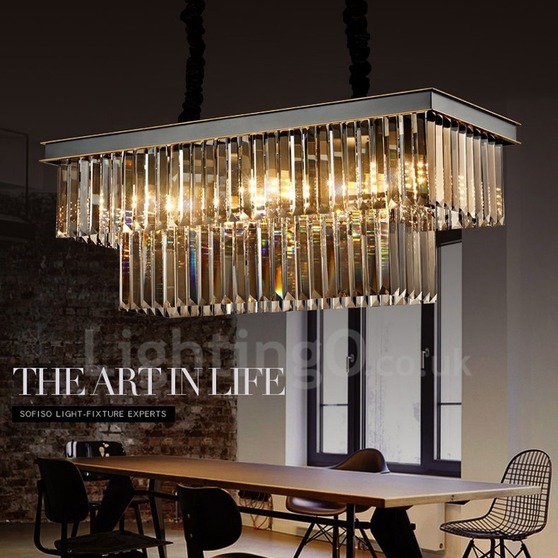 Retro Cristal Pendant Light Café Salão de Exibição