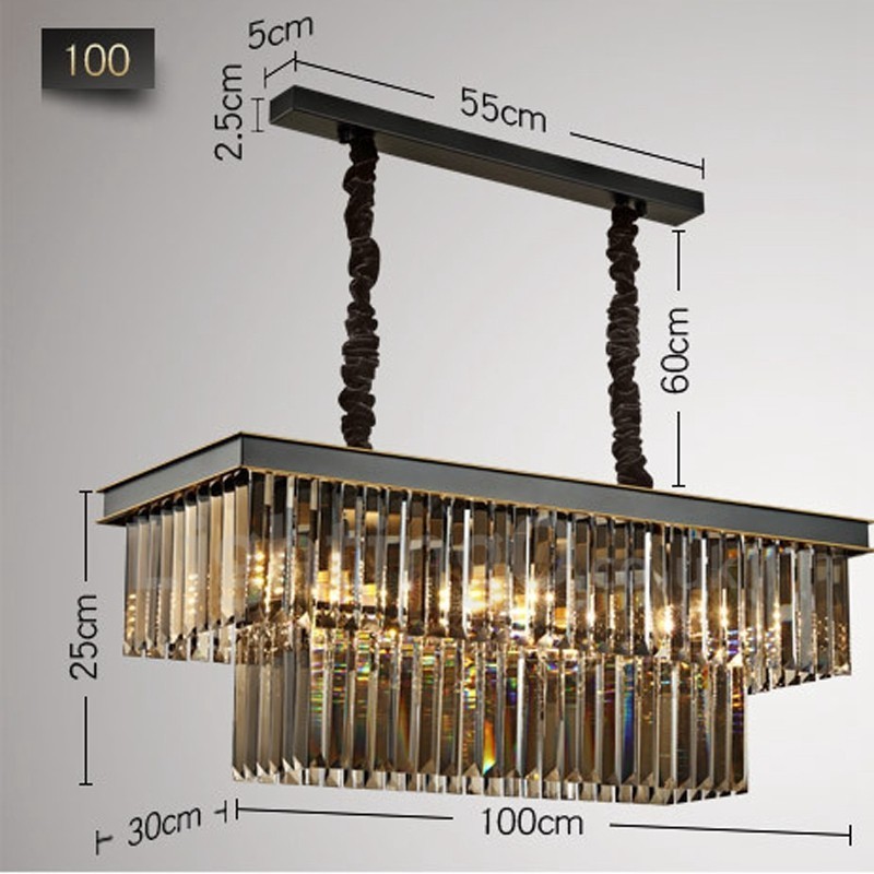 Retro Cristal Pendant Light Café Salão de Exibição
