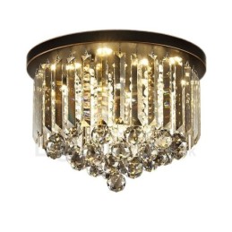 Luzes de teto de cristal cinza redondas retrô