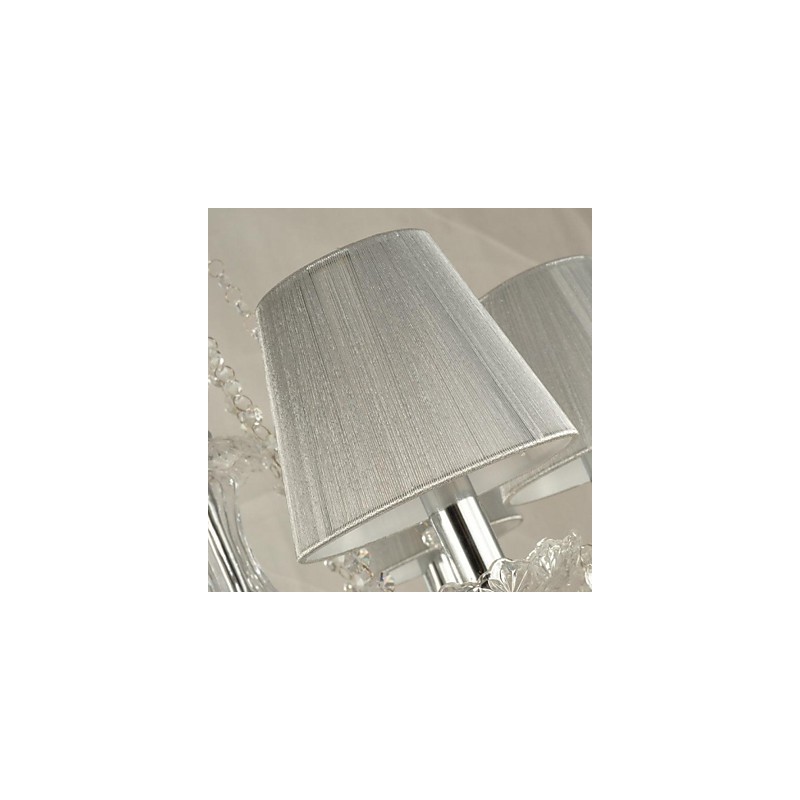 Lustre de cristal luxo moderno 1 níveis sala de estar 6 luzes