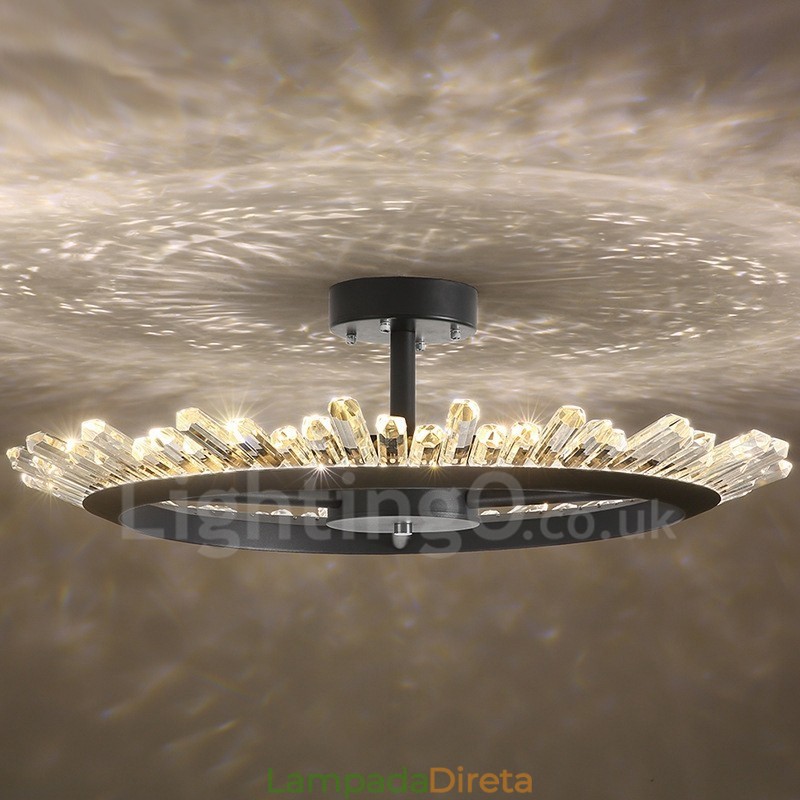 Luzes de teto de cristal contemporâneas modernas