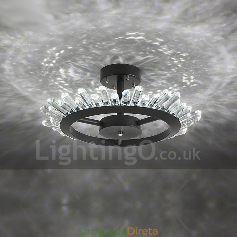 Luzes de teto de cristal contemporâneas modernas