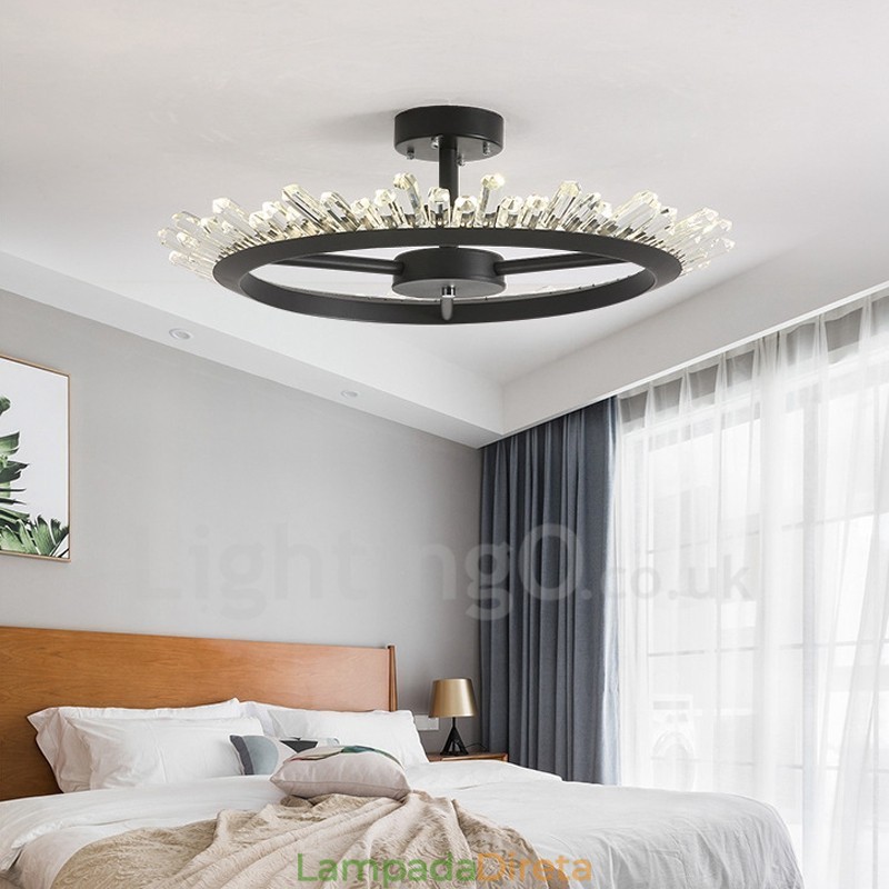 Luzes de teto de cristal contemporâneas modernas