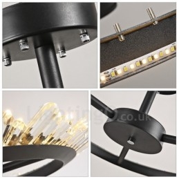 Luzes de teto de cristal contemporâneas modernas