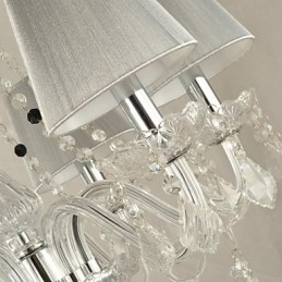 Lustre de cristal luxo moderno 1 níveis sala de estar 6 luzes