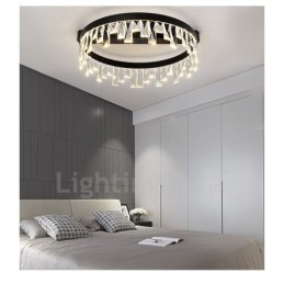 Luminária de Teto Circular Criativa Minimalista Moderna de Cristal