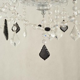 Lustre de cristal luxo moderno 1 níveis sala de estar 6 luzes