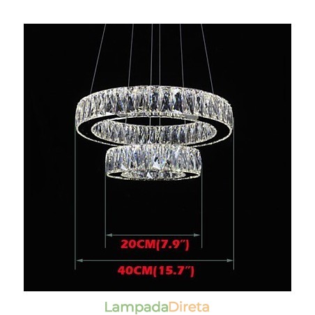 Lustre de cristal Luzes Iluminação moderna Dois anéis D2040 K9 Grandes luminárias de teto de cristal para casa Lustre de cristal Luzes Iluminação moderna Dois anéis D2040 K9 Grandes luminárias de teto de cristal para casa
