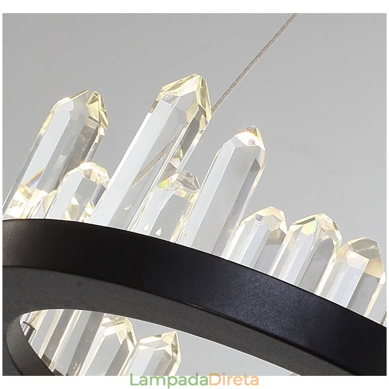 Modern Fashion Double Circle Cristal Pendant Light