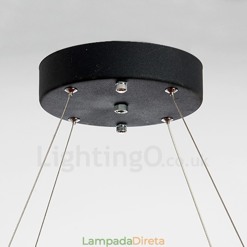 Modern Fashion Double Circle Cristal Pendant Light