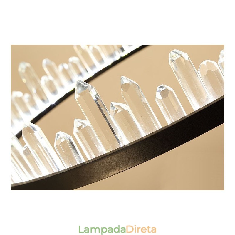 Modern Fashion Double Circle Cristal Pendant Light