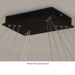 Luminária pendente de cristal nórdico Luminária pendente retangular de atmosfera Iluminação pós-moderna