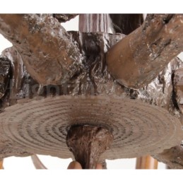 Lustre de chifre retrô artístico rústico de 9 luzes