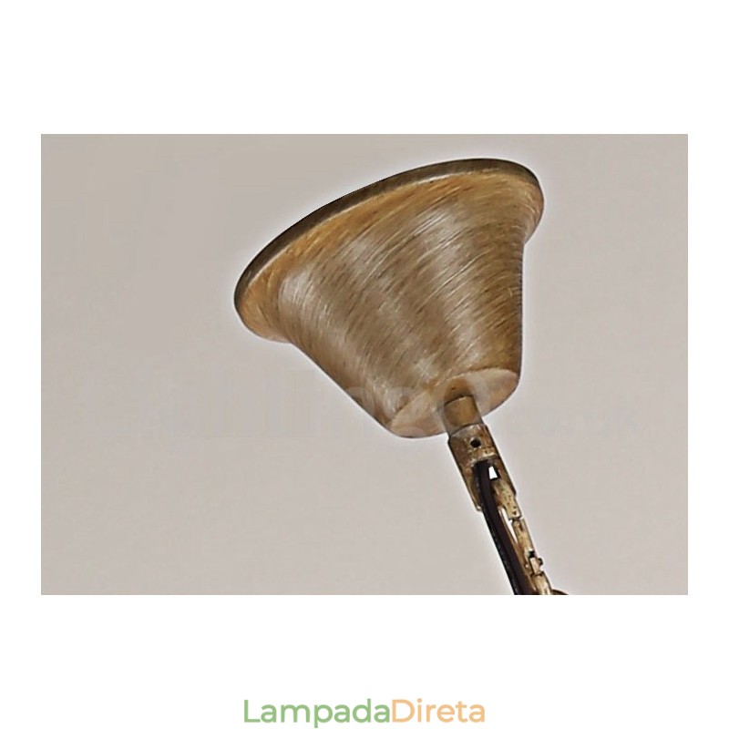 Lustre de vela vintage com chifres retrô artístico rústico de 6 luzes