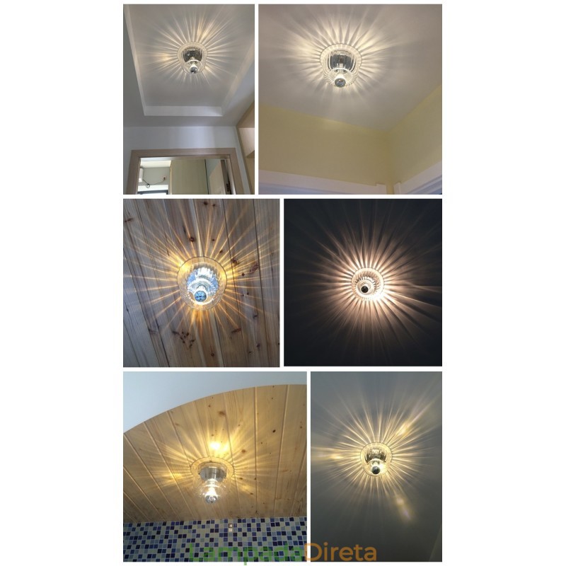Arandelas de parede de lâmpada sem sombras Luz de teto contemporânea moderna