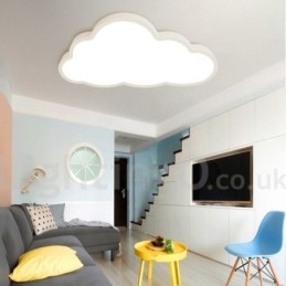 Nuvens ultrafinas reguláveis, estilo nórdico moderno e contemporâneo, luzes de teto embutidas com sombra de acrílico e controle remoto, também podem ser usadas como luz de parede