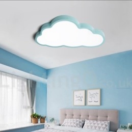 Nuvens ultrafinas reguláveis, estilo nórdico moderno e contemporâneo, luzes de teto embutidas com sombra de acrílico e controle remoto, também podem ser usadas como luz de parede