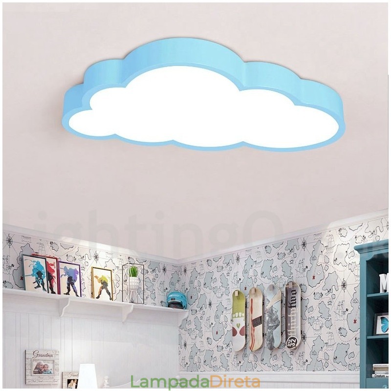 Nuvens ultrafinas reguláveis, estilo nórdico moderno e contemporâneo, luzes de teto embutidas com sombra de acrílico e controle remoto, também podem ser usadas como luz de parede