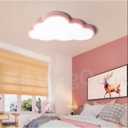 Nuvens ultrafinas reguláveis, estilo nórdico moderno e contemporâneo, luzes de teto embutidas com sombra de acrílico e controle remoto, também podem ser usadas como luz de parede