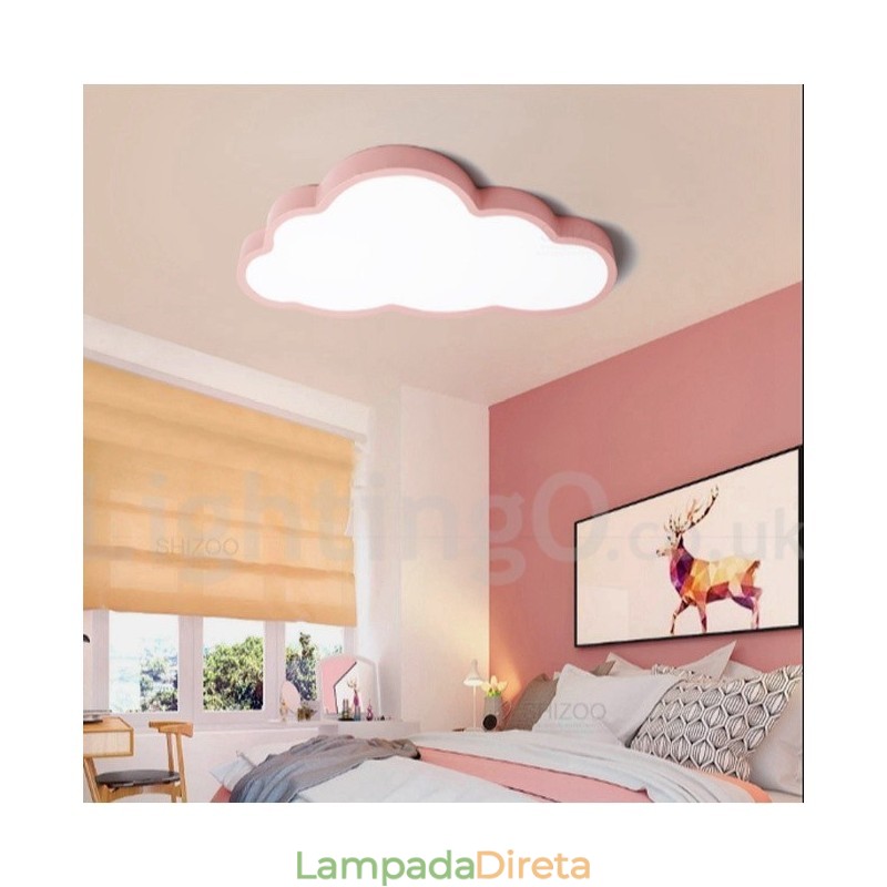 Nuvens ultrafinas reguláveis, estilo nórdico moderno e contemporâneo, luzes de teto embutidas com sombra de acrílico e controle remoto, também podem ser usadas como luz de parede