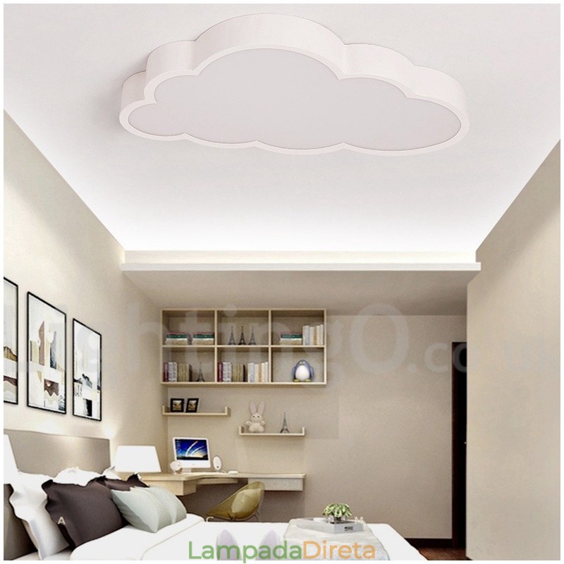 Nuvens ultrafinas reguláveis, estilo nórdico moderno e contemporâneo, luzes de teto embutidas com sombra de acrílico e controle remoto, também podem ser usadas como luz de parede