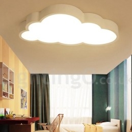 Nuvens ultrafinas reguláveis, estilo nórdico moderno e contemporâneo, luzes de teto embutidas com sombra de acrílico e controle remoto, também podem ser usadas como luz de parede