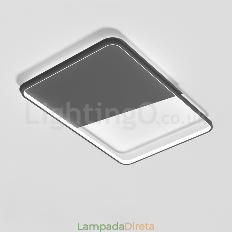 Moderno Minimalista Ultra fino 5 cm Alumínio Retângulo Montagem Embutida Luzes de Teto