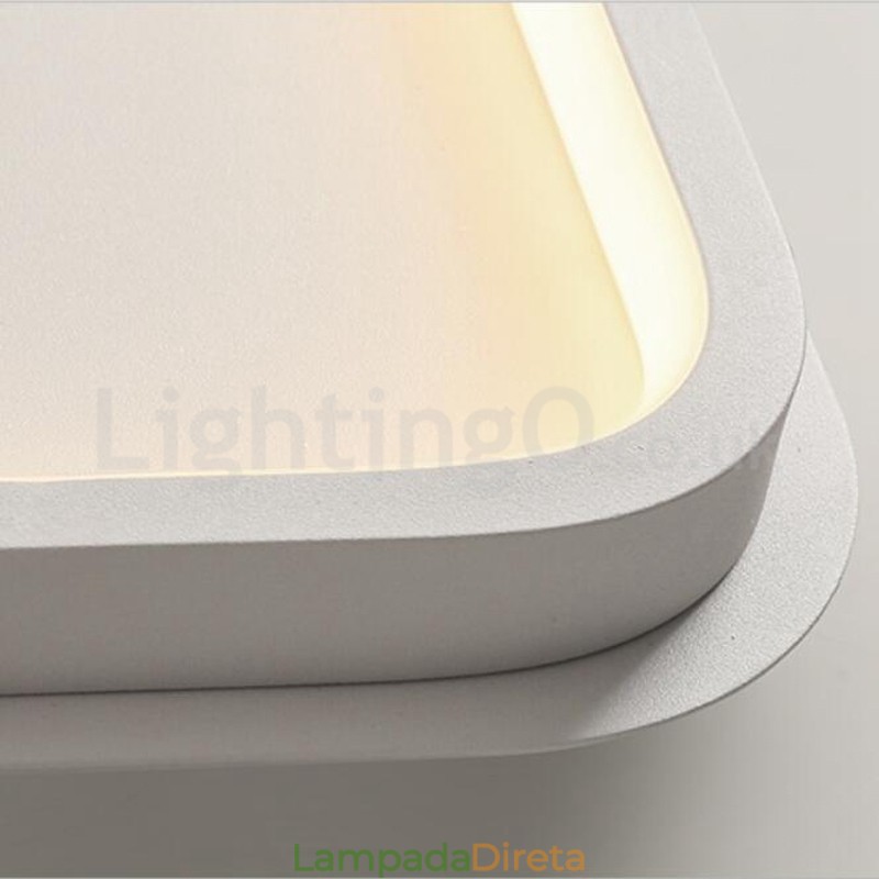 Moderno Minimalista Ultra fino 5 cm Alumínio Retângulo Montagem Embutida Luzes de Teto