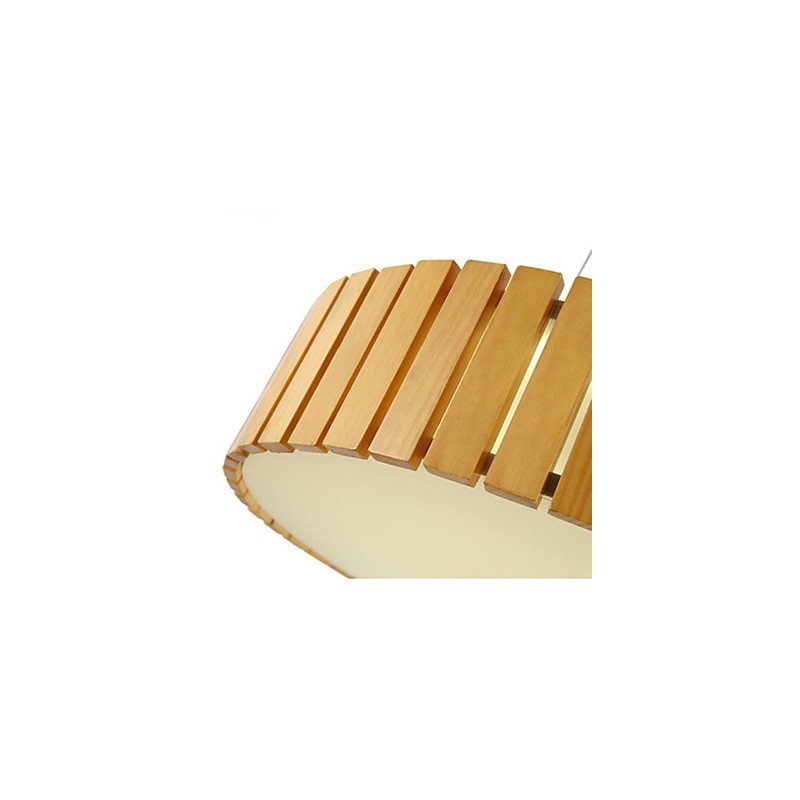 Lustre Mini Estilo Lanterna Madeira Bambu