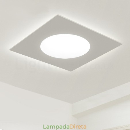 Luminária de teto moderna, elegante, quadrada, fina e embutida Luminária de teto moderna, elegante, quadrada, fina e embutida