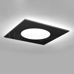 Luminária de teto moderna, elegante, quadrada, fina e embutida