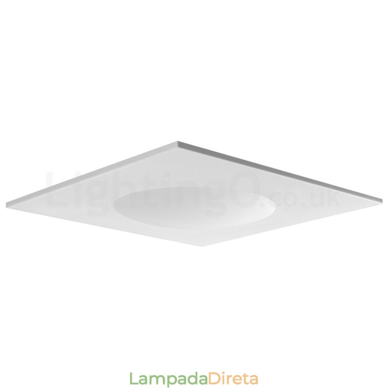 Luminária de teto moderna, elegante, quadrada, fina e embutida