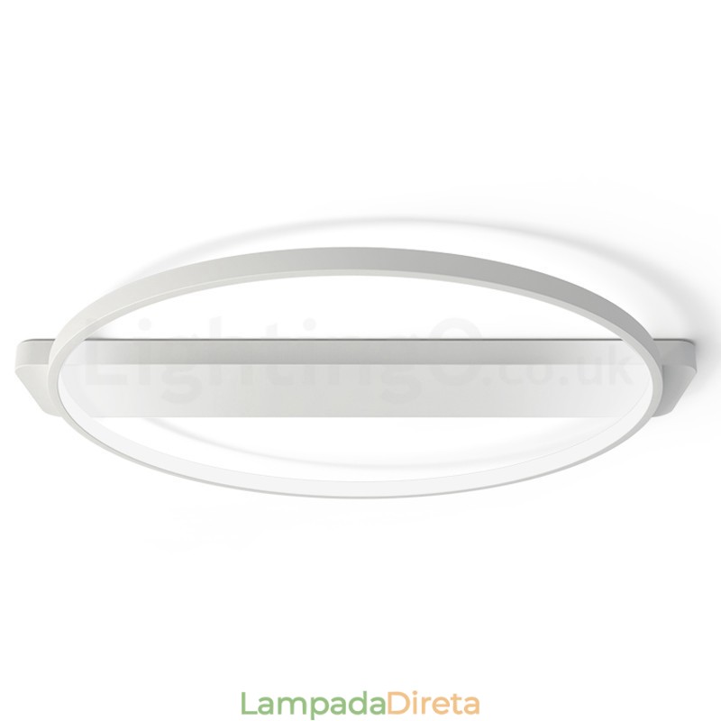 Luminária de teto redonda nórdica embutida