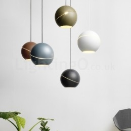 Luminária pendente moderna de cabeceira em forma de bola Luminária pendente