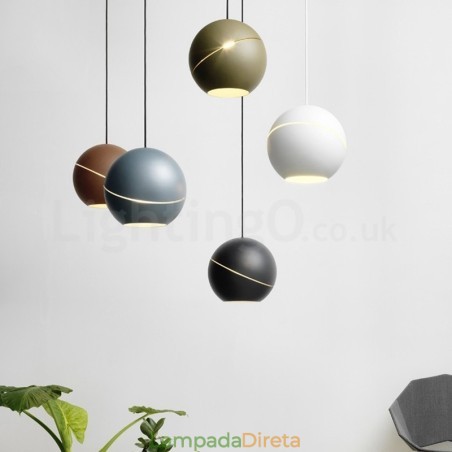 Luminária pendente moderna de cabeceira em forma de bola Luminária pendente Luminária pendente moderna de cabeceira em forma de bola Luminária pendente