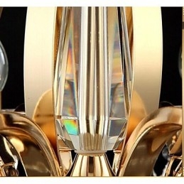 Lustre de cristal de ferro forjado de ouro de alta qualidade 6 luzes