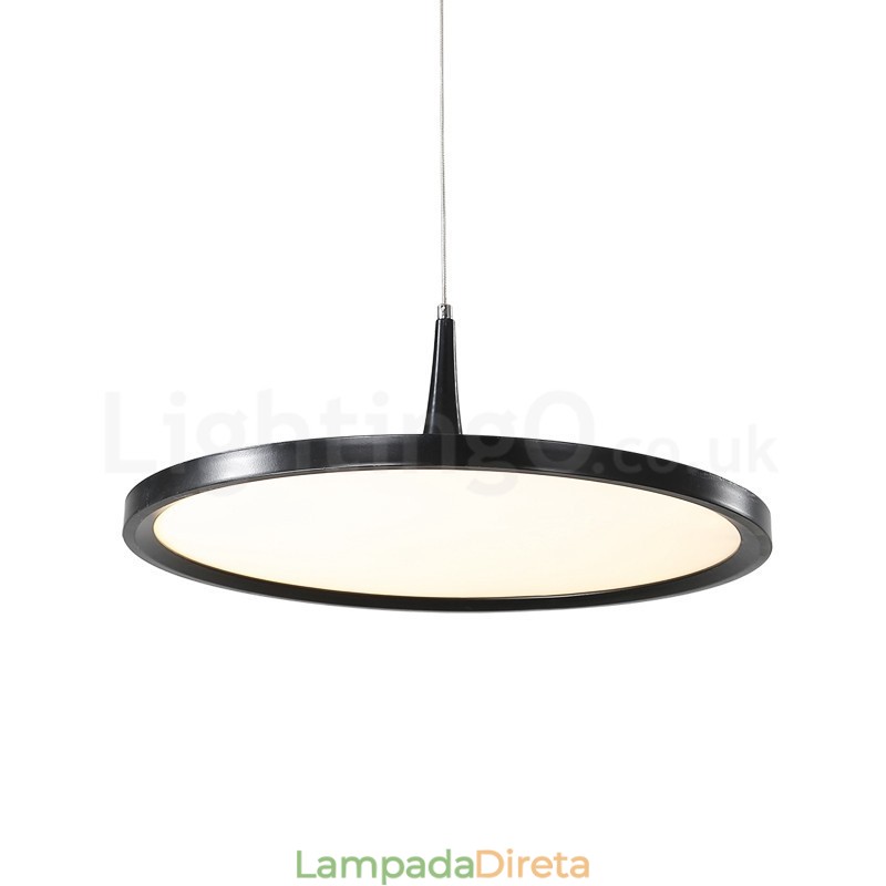 Luminária pendente de cabeça única estilo nórdico ultrafina