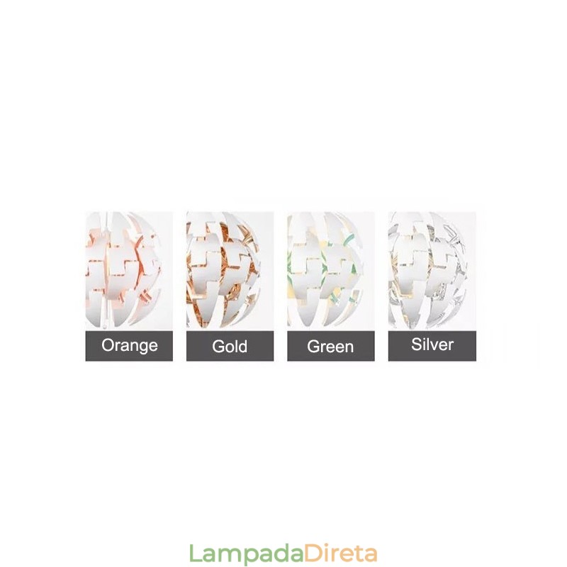 Lustre nórdico moderno bola pingente luz