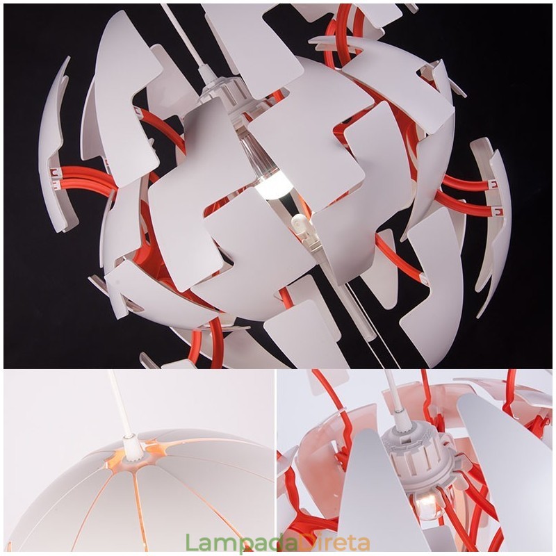 Lustre nórdico moderno bola pingente luz