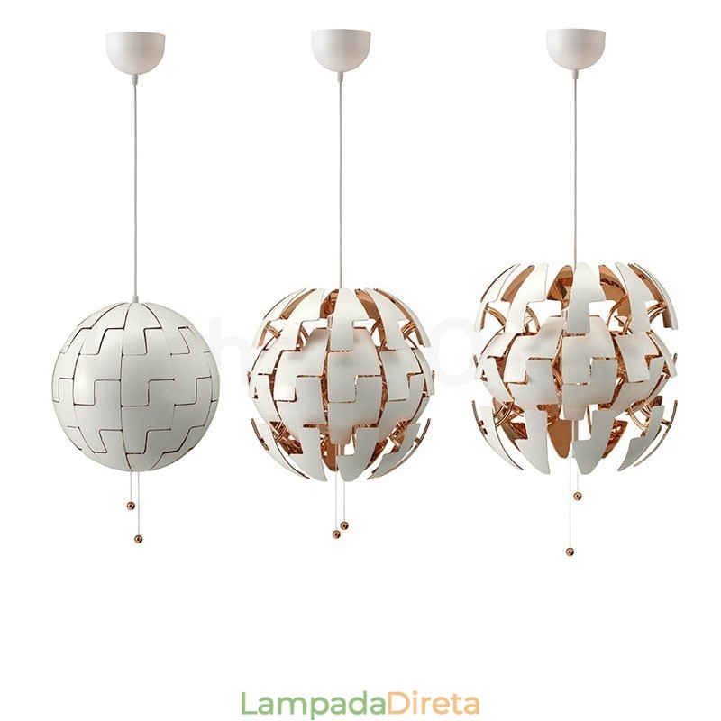 Lustre nórdico moderno bola pingente luz