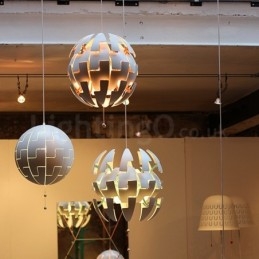 Lustre nórdico moderno bola pingente luz