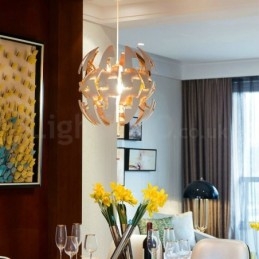 Lustre nórdico moderno bola pingente luz